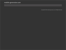 Tablet Screenshot of mobile-generator.com